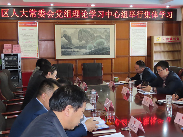 区人大常委会党组召开理论学习中心组学习会议