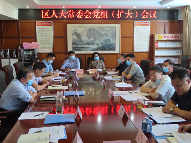 区人大常委会党组召开扩大会议学习中共中央政治局常委会会议精神