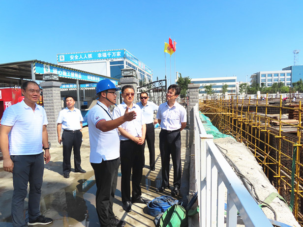 区人大常委会党组书记、主任孟宪伟一行到腊山街道督导创城及大气污染防治工作