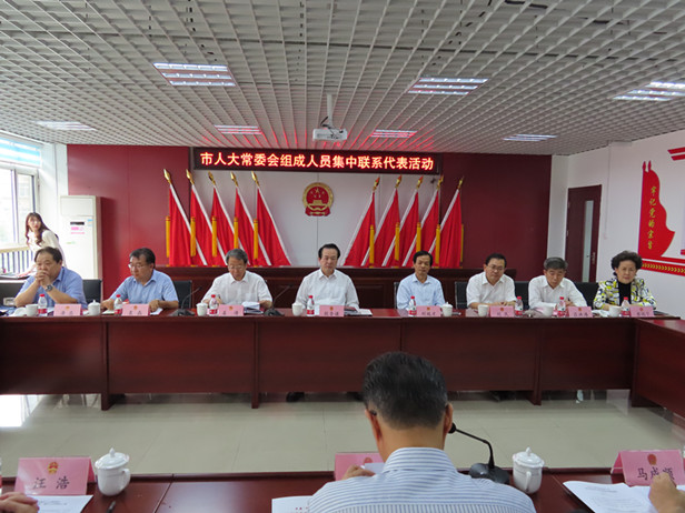 市人大常委会殷鲁谦主任到槐荫区集中联系市人大代表，接待民情联络员