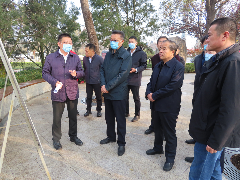 区人大常委会视察全区公园建设和道路建设情况