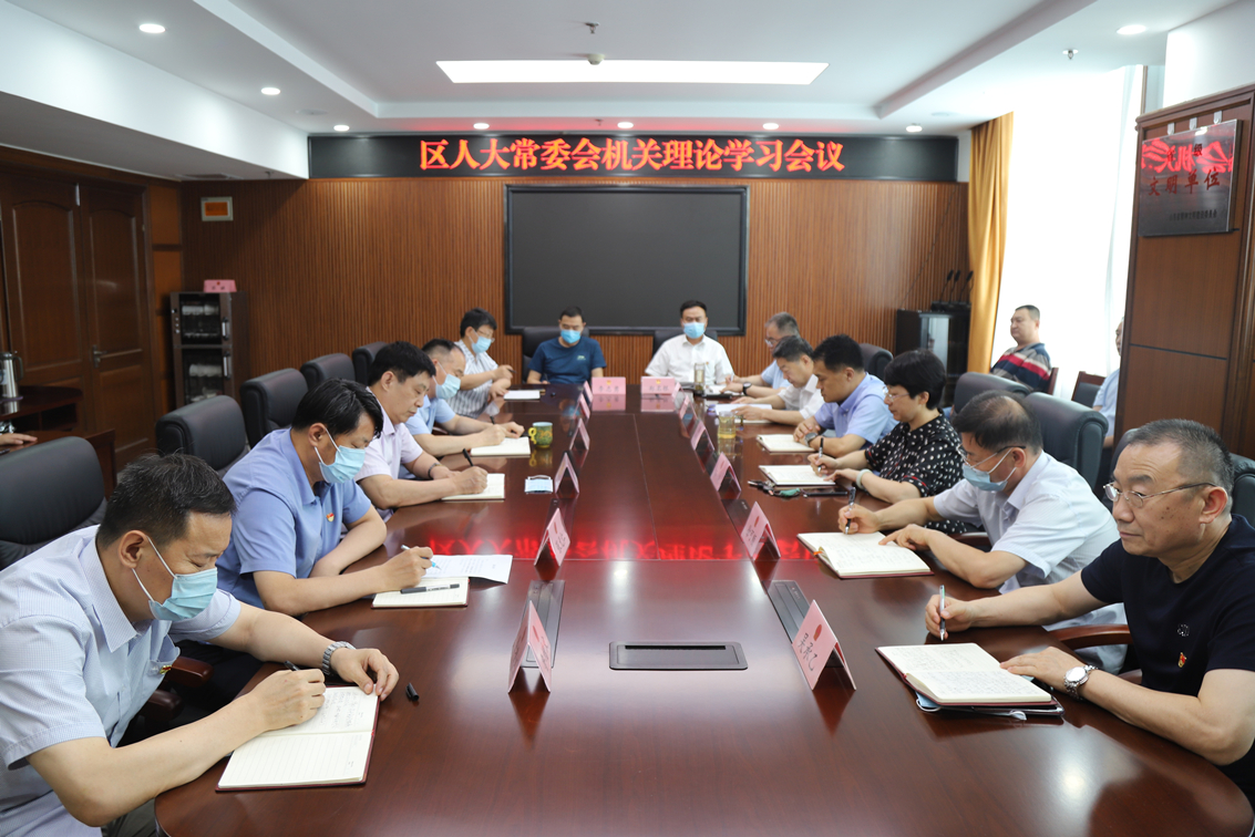 区人大常委会机关召开理论学习会议并举行庆“七一”专题党课活动