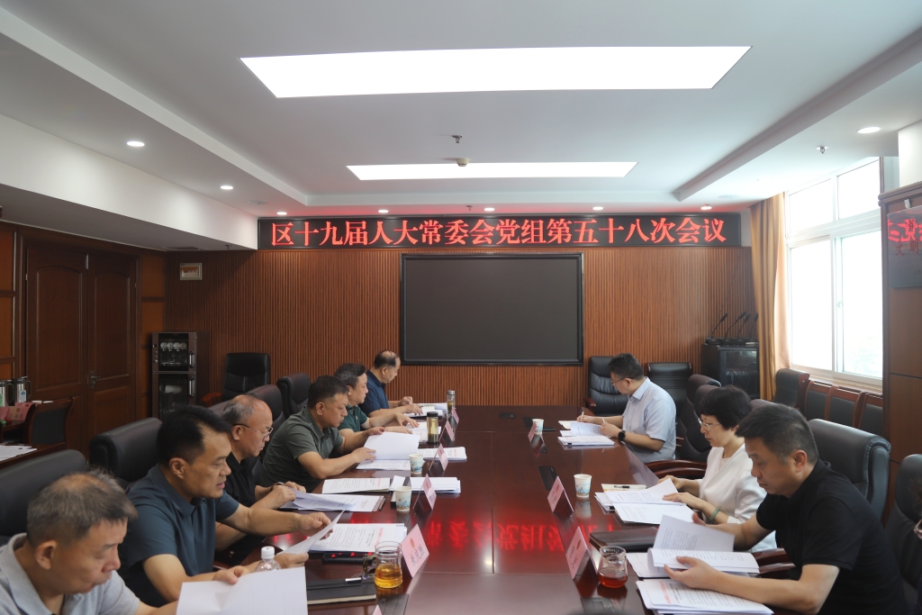 区十九届人大常委会党组召开第五十八次会议